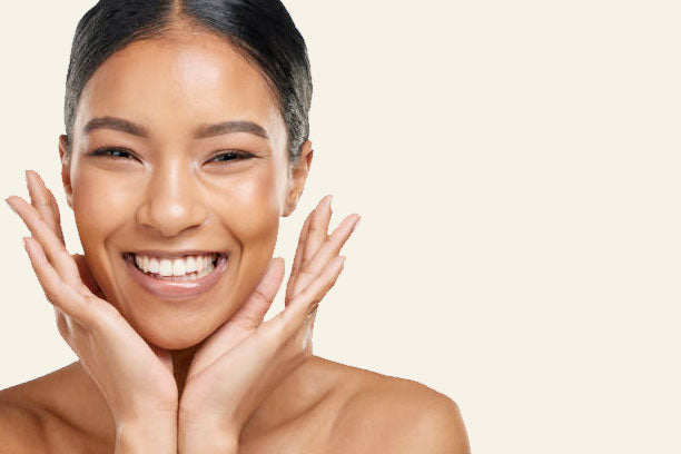 Woman smiling with a healthy glow